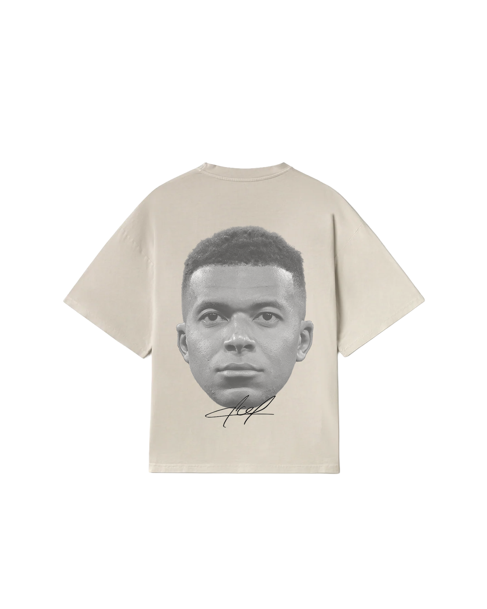 BRKDWN Reverse Mbappe Tee Cream Backprint