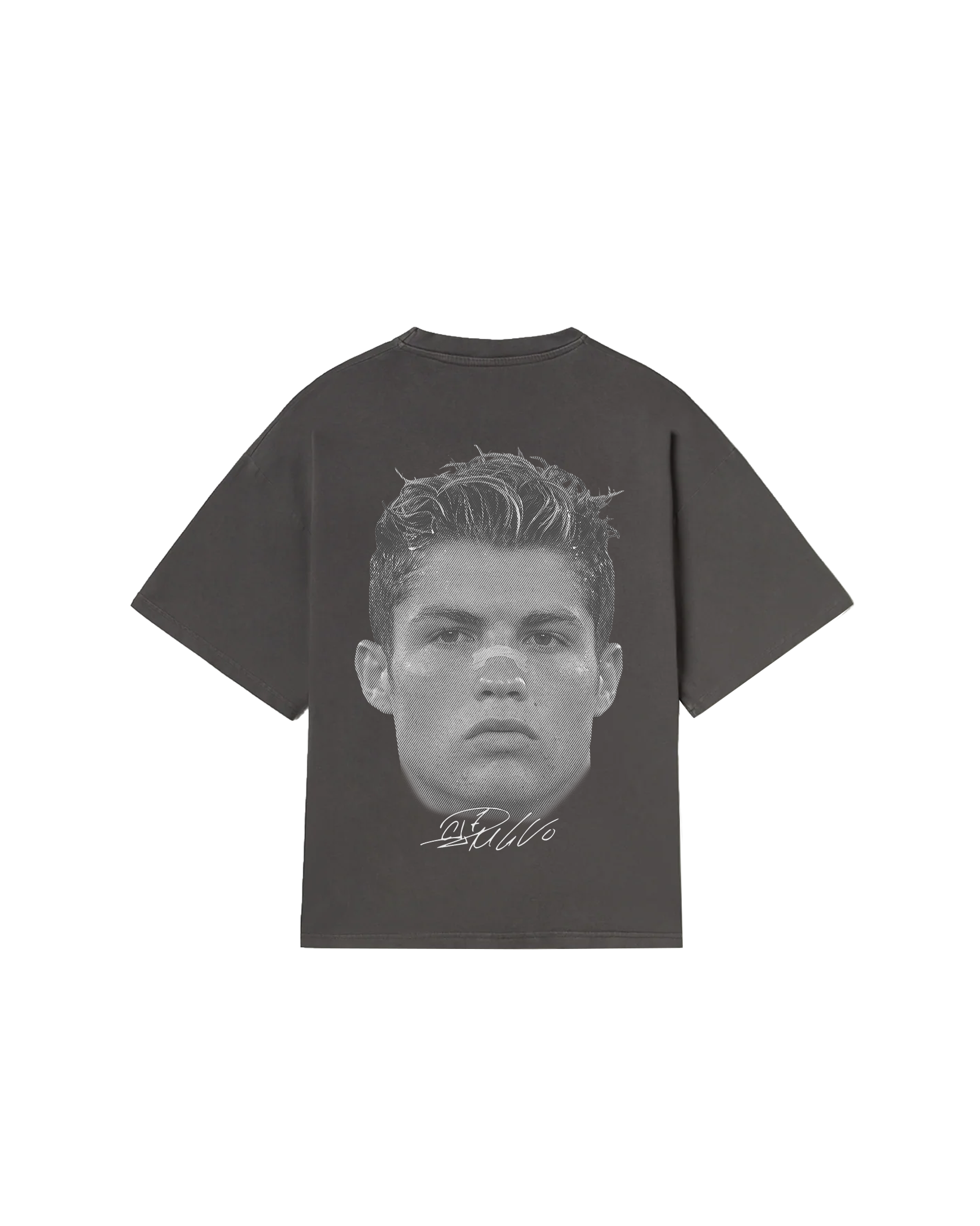 BRKDWN Reverse Ronaldo Tee Washed Grey Backprint